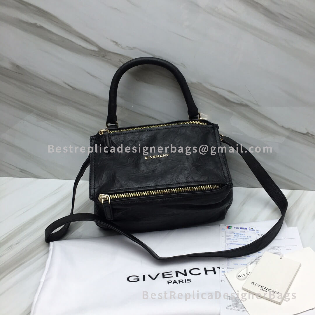Givenchy Mini Pandora Bag In Aged Leather Black GHW 1-28588L
